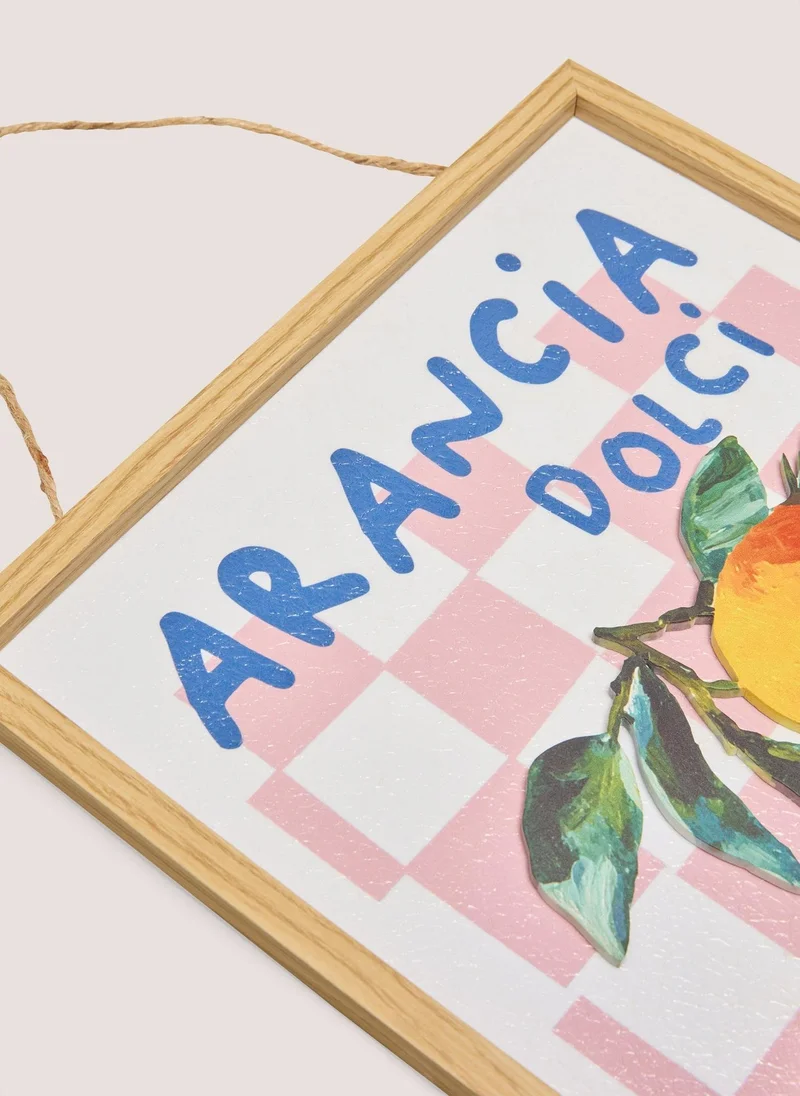 Matalan Apulia Orange Wall Art Pink